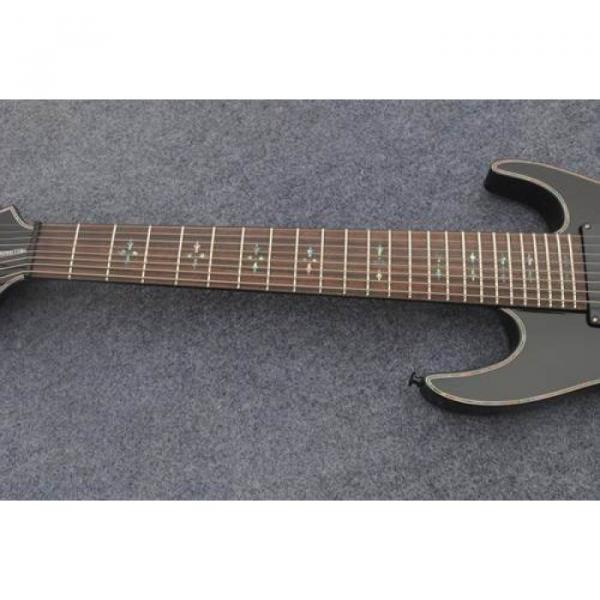 Custom Shop Black Schecter J l7 Black Electric Guitar Neck Through Body #3 image