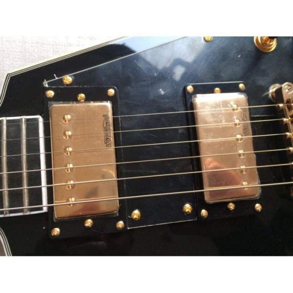 Custom Shop Black Gold Hardware LP Flying V Electric Guitar #3 image