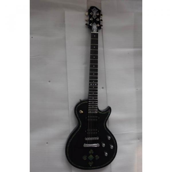 Custom Shop Black Real Abalone Electric Guitar #3 image