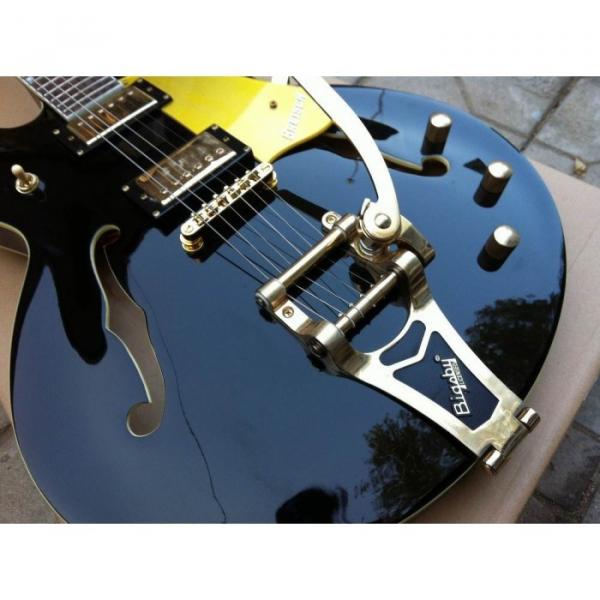 Custom Shop Black Brian Gretsch Falcon Nashville Electric Guitar #2 image