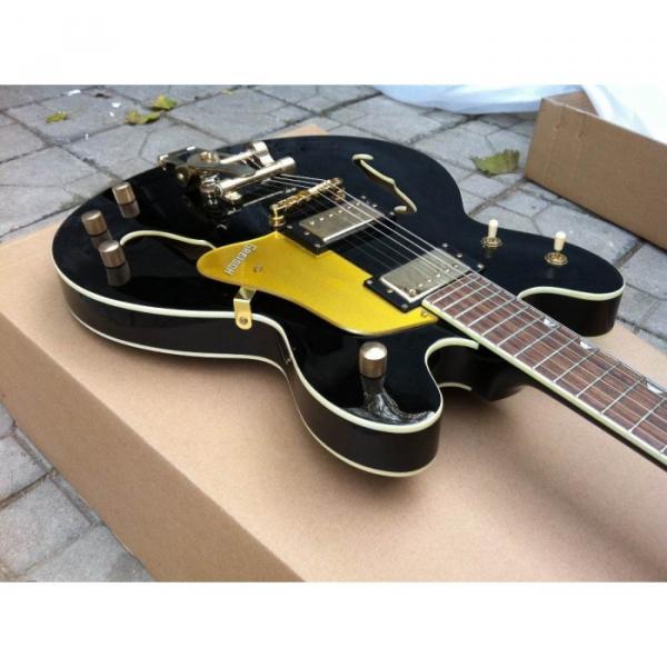 Custom Shop Black Brian Gretsch Falcon Nashville Electric Guitar #5 image