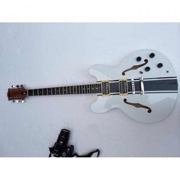Custom Shop AVA Tom Delonge ES-333 White Electric Guitar #3 image