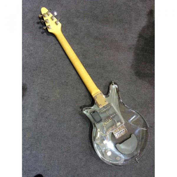 Custom Shop Acrylic Plexiglass Red Brian May LED Electric Guitar #3 image