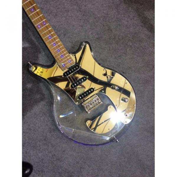 Custom Shop Acrylic Plexiglass Red Brian May LED Electric Guitar #5 image