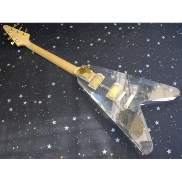 Custom Shop Acrylic LP Plexiglass Transparent Flying V Electric Guitar #5 image