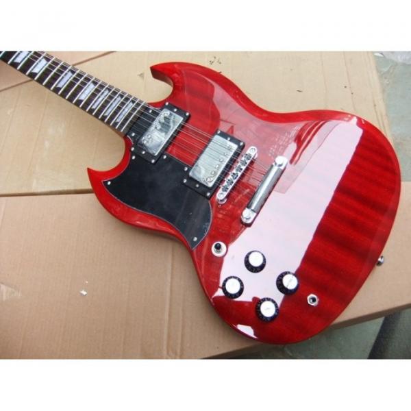 Custom Shop 12 String SG Angus Young Red Electric Guitar Left Handed #1 image