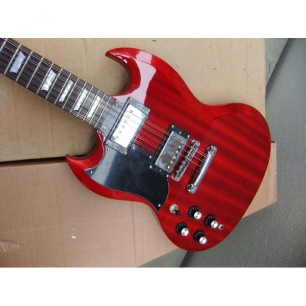 Custom Shop 12 String SG Angus Young Red Electric Guitar Left Handed #3 image