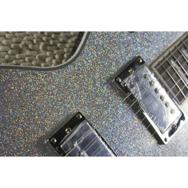 Custom LTD Deluxe ESP Silver Dust Electric Guitar #2 image
