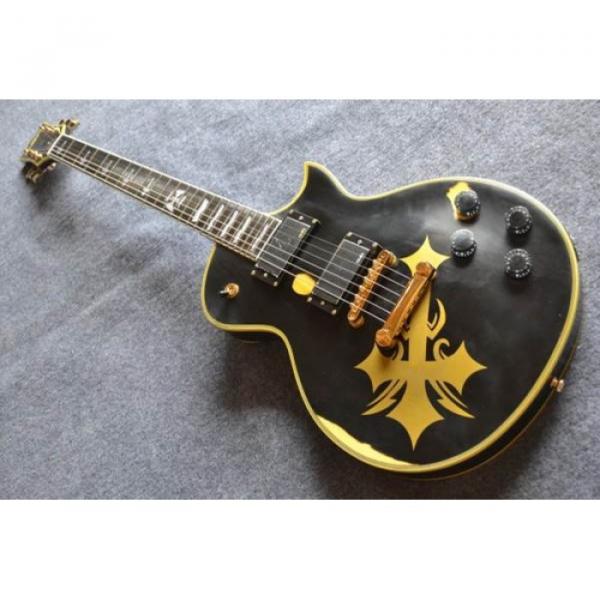 Custom Made ESP Iron Cross Black Electric guitar #1 image