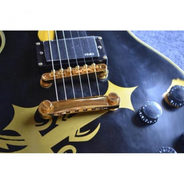 Custom Made ESP Iron Cross Black Electric guitar #2 image