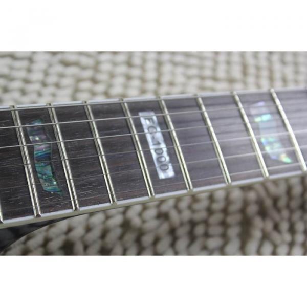 Custom LTD Deluxe ESP Flame Maple Top Blue Electric Guitar #5 image