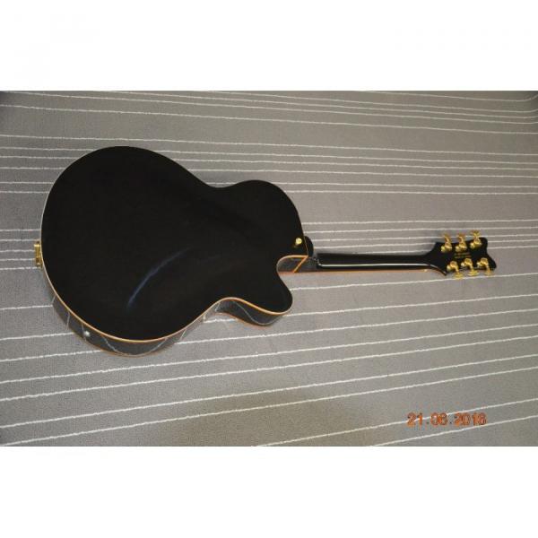 Custom Left Handed Gretsch Falcon Black Gold Pickuguard Electric Guitar #5 image
