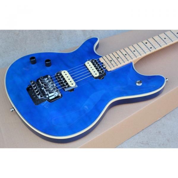 Custom Left Handed EVH Peavey Electric Guitar Blue Quilted Maple Top #1 image