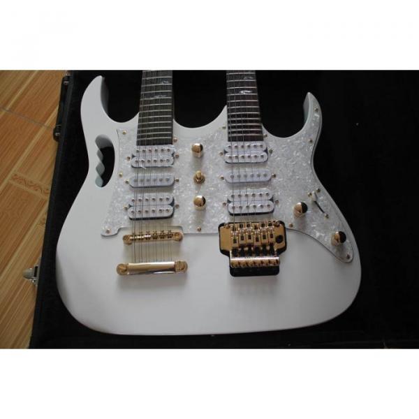 Custom JEM7V White Double Neck 6/12 Strings Electric Guitar #1 image