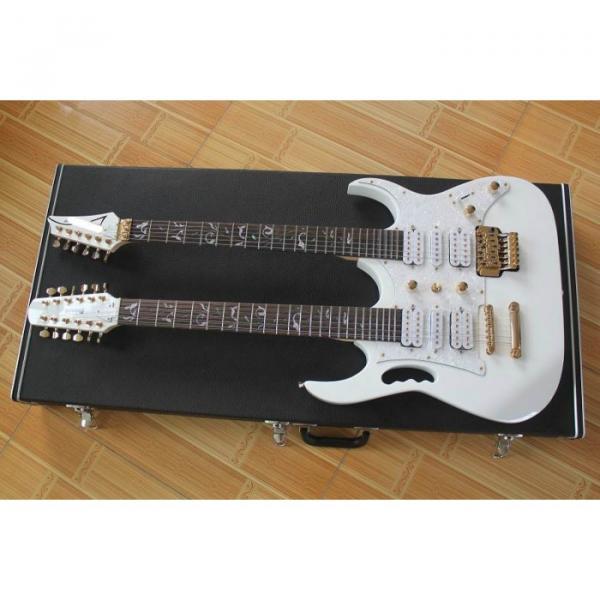 Custom JEM7V White Double Neck 6/12 Strings Electric Guitar #2 image
