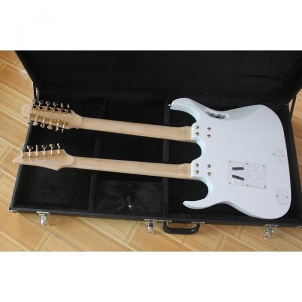 Custom JEM7V White Double Neck 6/12 Strings Electric Guitar #3 image