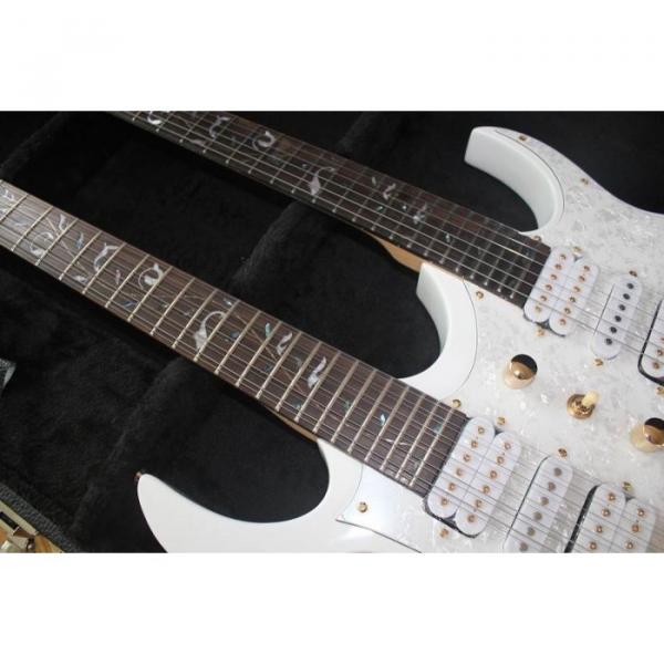 Custom JEM7V White Double Neck 6/12 Strings Electric Guitar #5 image