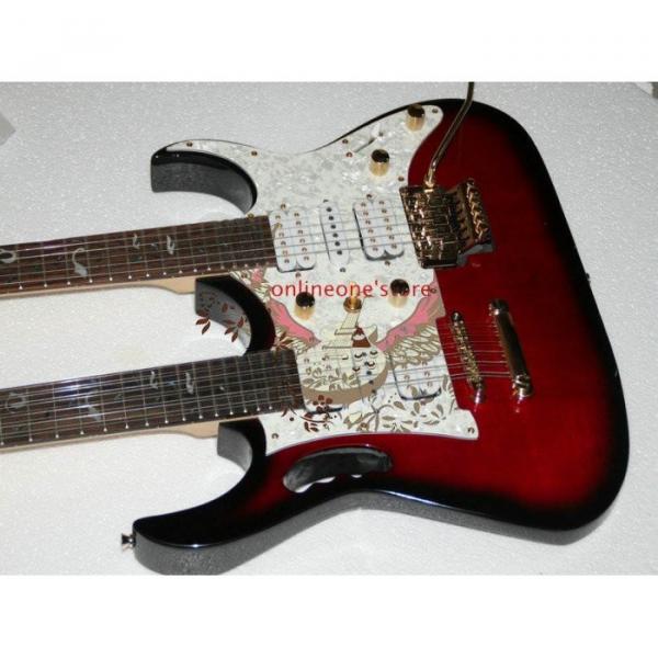 Custom JEM7V Red Black Double Neck 6/12 Strings Electric Guitar #1 image