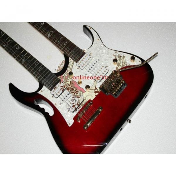 Custom JEM7V Red Black Double Neck 6/12 Strings Electric Guitar #2 image