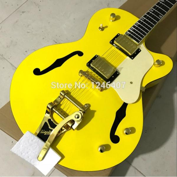 Custom G6120 Gretsch Yellow Monaco Electric Guitar #3 image