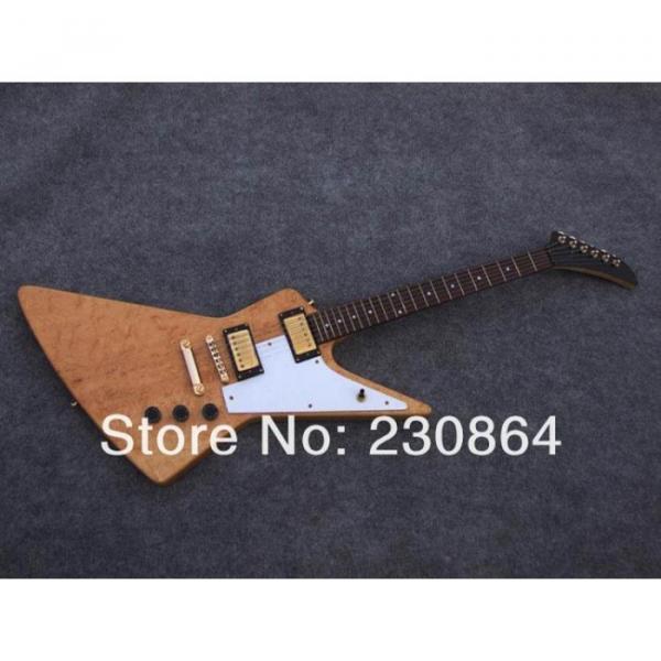 Custom Firebird Burl Maple Top Explorer Electric Guitars Gold Tuners #1 image