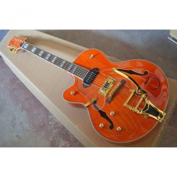 Custom G6120 Gretsch Left Handed Orange Electric Guitar #3 image