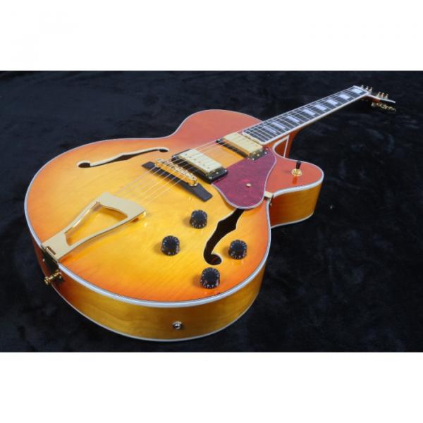 Custom Classic L5 Jazz Hollow Body Byrdland Electric Guitar Sunburst #1 image