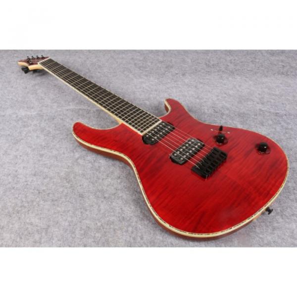 Custom Built Mayones Regius 7 String Electric Guitar Tiger Maple Red #3 image