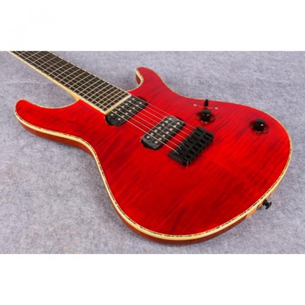 Custom Built Mayones Regius 7 String Electric Guitar Tiger Maple Red #4 image