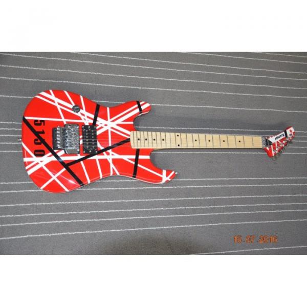 Custom Built EVH 5150 Red White Black Stripe Kramer Electric Guitar #1 image