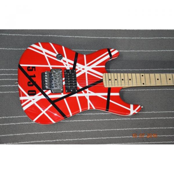 Custom Built EVH 5150 Red White Black Stripe Kramer Electric Guitar #4 image