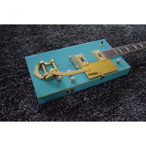 Custom Built Blue Gretsch G5810 Bo Diddley Electric Guitar Cigarette Box #2 image