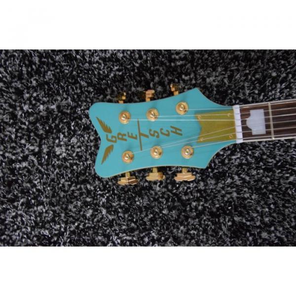 Custom Built Blue Gretsch G5810 Bo Diddley Electric Guitar Cigarette Box #5 image