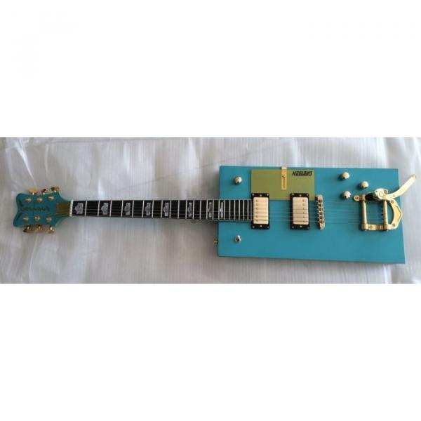 Custom Blue Gretsch G5810 Bo Diddley Electric Guitar Cigarette Box #4 image