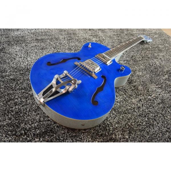 Custom 6120 Blue Tiger Maple Top Gretsch 6 String Electric Guitar #1 image