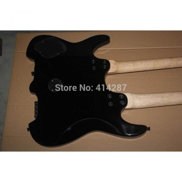 Custom Shop Double Neck Black Steinberger 24 Frets Headless Electric Guitar #5 image