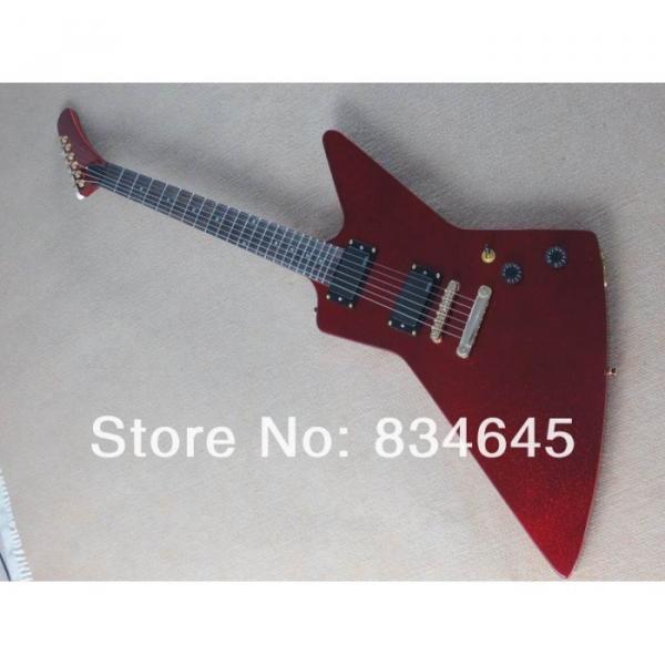Custom  ESP Explorer MX 250 II Active Pickups EMG Metal Red Electric Guitar #1 image