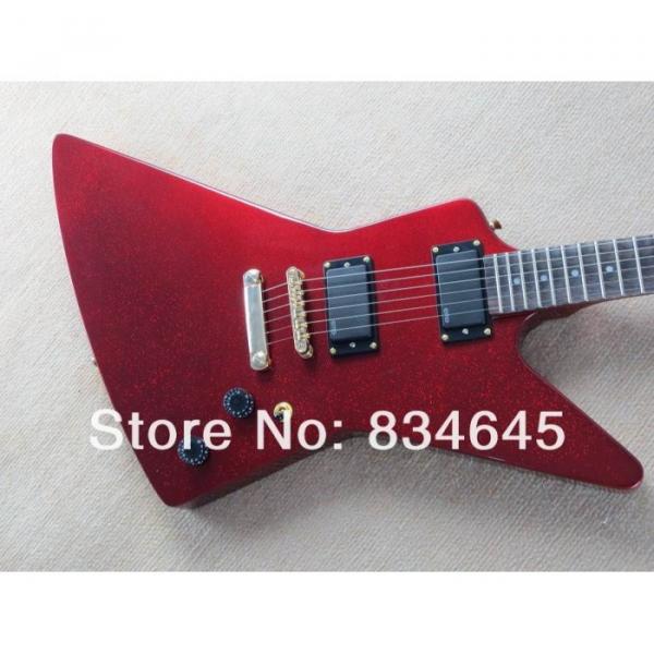 Custom  ESP Explorer MX 250 II Active Pickups EMG Metal Red Electric Guitar #4 image