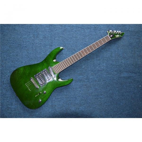 Custom  Shop Tranparent Green ESP Electric Guitar #1 image