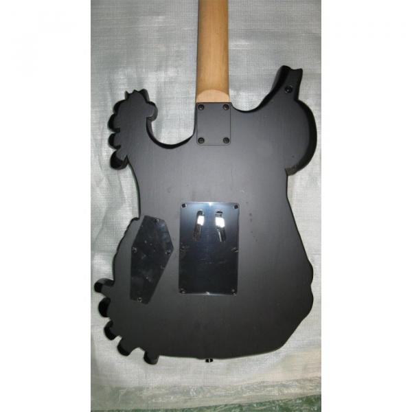 Custom  ESP Black Carved Skull Electric Guitar #5 image