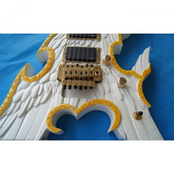 Custom  Shop ESP Angel White Electric Guitar Carvings Floyd Rose Tremolo #5 image