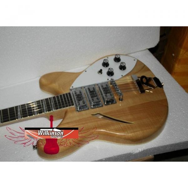 12 Strings Custom Shop 360  3 Pickups Naturalglo Electric Guitar #4 image