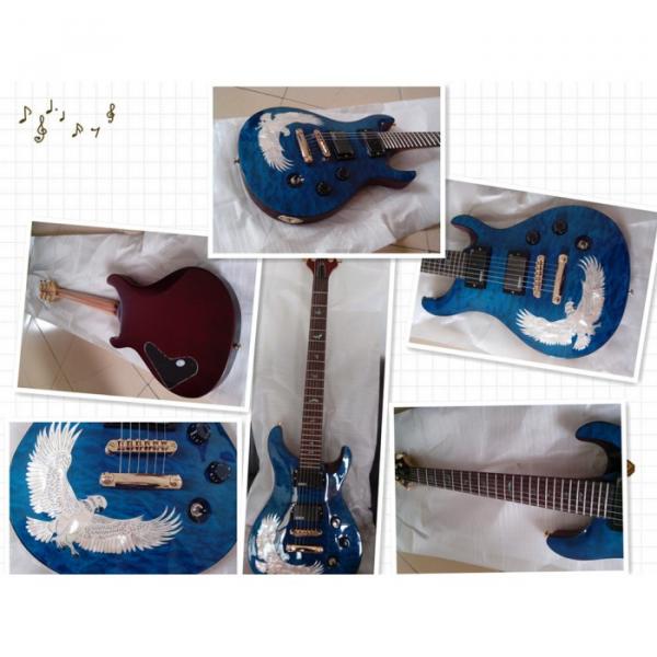 The Top Guitars Korean Whale Blue Bird Inlay Electric Guitar #1 image