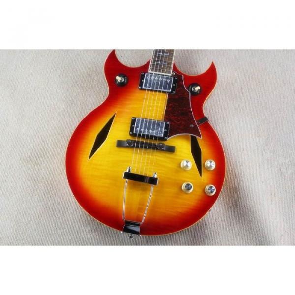 Custom Shop ES 295 Cherry Sunburst Semi Hollow LP Electric Guitar #1 image