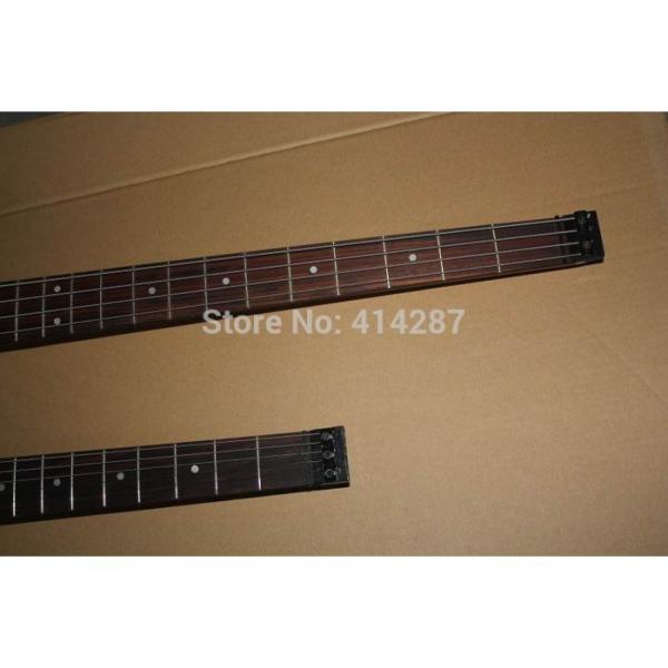 Custom Shop Double Neck Black Steinberger 24 Frets Headless Electric Guitar #4 image
