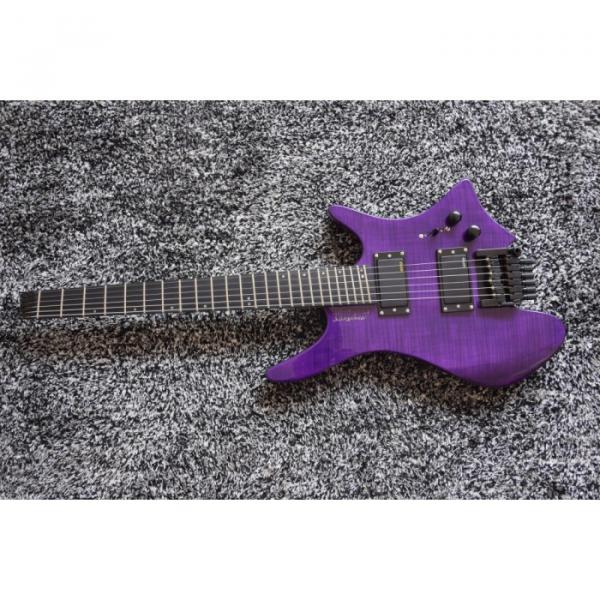 Custom Shop Fanned Frets Steinberger Purple Headless Electric Guitar #1 image