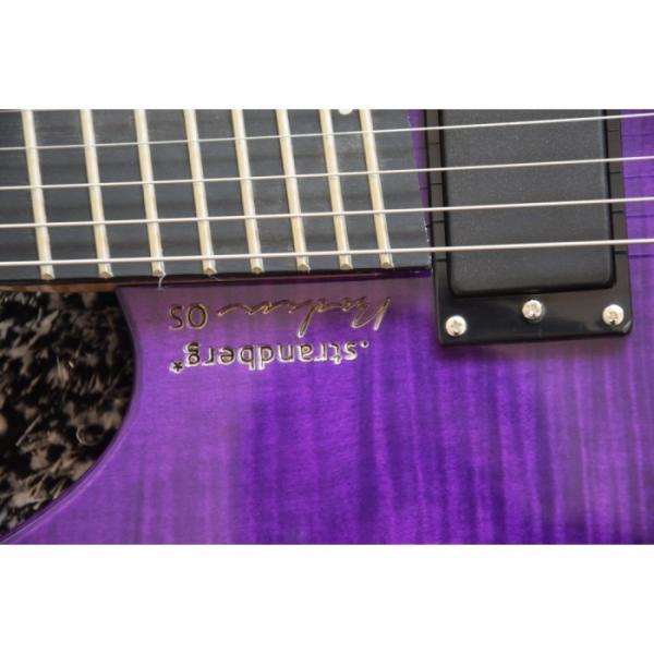 Custom Shop Fanned Frets Steinberger Purple Headless Electric Guitar #3 image
