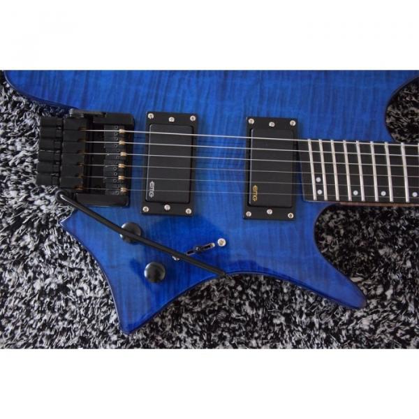 Custom Shop Fanned Frets Steinberger Blue Headless Electric Guitar #2 image