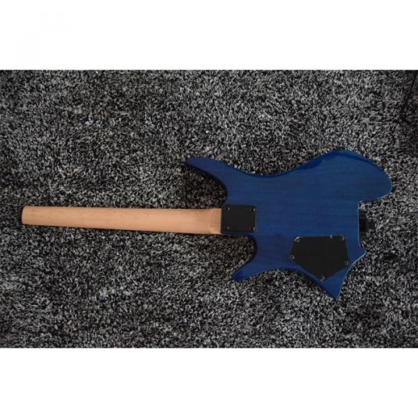 Custom Shop Fanned Frets Steinberger Blue Headless Electric Guitar #4 image