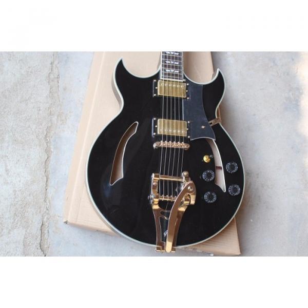 Custom Shop ES Black Semi Hollow LP Electric Guitar Bigsby Johnny A #4 image